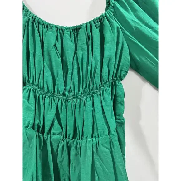 NWT Princess Polly Halton Green Long Sleeve Short Mini Dress- Size 6 - Picture 7 of 9